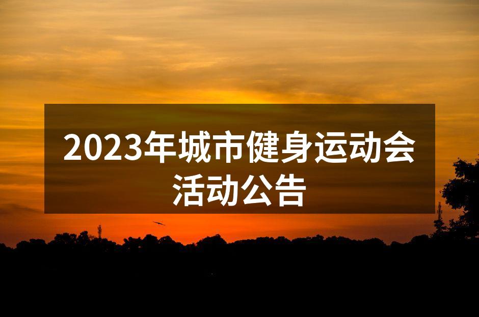 2023年城市健身运动会宣传海报