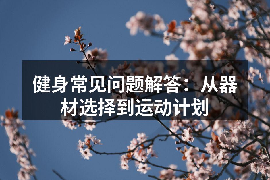 多样化的健身器材可满足不同需求